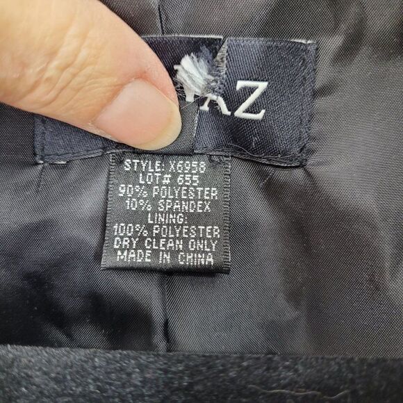 Vintage 80s Cardigan Formal Velour Ruffle Front Button Down Long Sleeve Black 16 - Picture 11 of 11